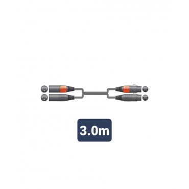 2XF-2XM300 Καλώδιο Ήχου 2 x XLR Female - 2 x XLR Male 3m (Τεμάχιο)