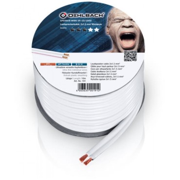 Oehlbach Speaker Wire SP-15 Καλώδιο Ηχείων 2 x 1,5 mm² 10m Λευκό (Τεμάχιο)