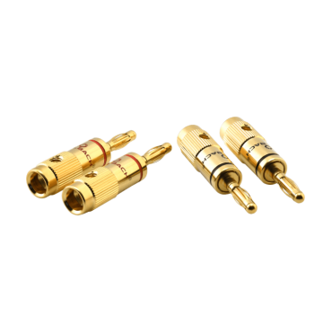 Oehlbach Banana Plugs B1 μέχρι 10 mm² Χρυσό (Σετ 4 τεμάχια)