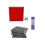 EQ Acoustics Πακέτο Αφρώδη Ηχοαπορροφητικά και Spray Βενζινόκολλας Red / 2,16 τ.μ. (Σετ)