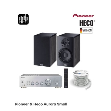 Pioneer + Heco Aurora Small Πακέτο Hi Fi με Ενισχυτή Pioneer A-40AE και Ηχεία Βιβλιοθήκης Heco Aurora 300 (Σετ)