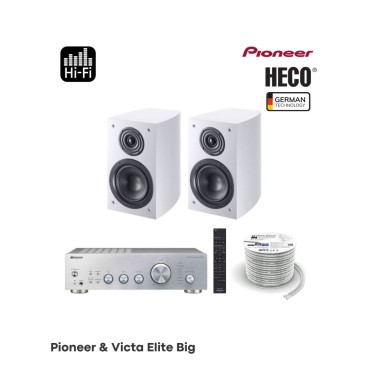 Pioneer + Victa Elite Big Πακέτο Hi Fi με Ενισχυτή Pioneer A-40AE και Ηχεία Βιβλιοθήκης HECO Victa Elite 302 (Σετ)