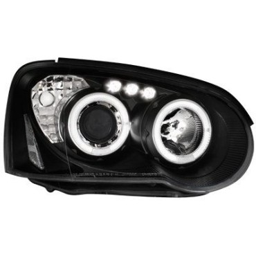 Φανάρια εμπρός led angel eyes για Subaru Impreza (2002-2005) , με λάμπες (Η1) - σετ 2τμχ.