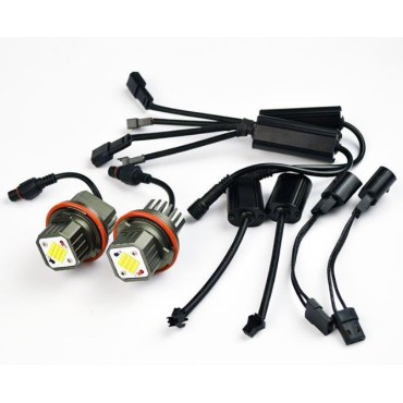 160W led για γνήσια angel eyes για BMW E39 / E60 / E53 X5 / E65 / E87 / E63 - λευκό χρώμα - 2τμχ.