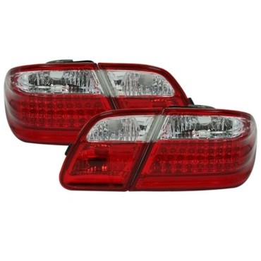 Πίσω φανάρια led για Mercedes W210 E-Class (1995-2002) λευκό φλας - σετ 2τμχ.