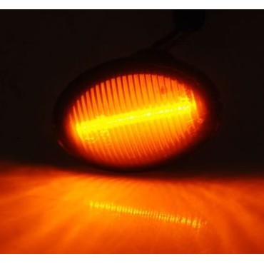 Led φλας για FIAT 500 (2007+) / FORD KA (2008+) / LANCIA YPSILON - smoke - σετ 2τμχ.