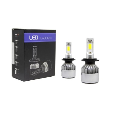 Led λάμπες Η7  για μεσαία ή μεγάλα φώτα S2 7600 lumen , 36 Watt - COB 6000K - 2τμχ.