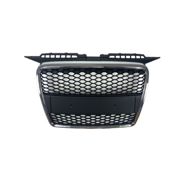 Μάσκα με βάση για σήμα για Audi A3 (2005-2008) - RS-Look ματ με πλαίσιο χρωμίου