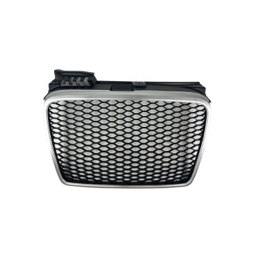 Μάσκα χωρίς σήμα για Audi A4 B7 (2004-2008) - RS LOOK ασημένιο - ματ