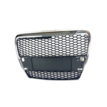 Μάσκα χωρίς σήμα για Audi A6 C6 (2004-2008) - με πλαίσιο χρωμίου RS Look