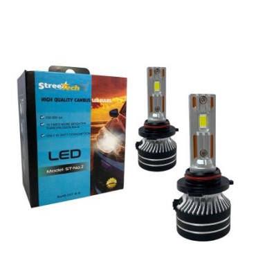 Led λάμπες 9005 / HB3 Streetech μοντέλο STN2 για μεσαία ή μεγάλα φώτα 150 000 lux , 45 Watt - CANBUS 6000K - 1500% πιό έντονη φωτεινότητα 2τμχ.