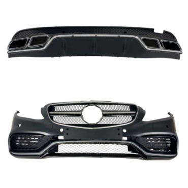 Προφυλακτήρας εμπρός για Mercedes C-class W205 (2014+) - AMG look - με diffuser και μπούκες