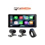 CARMEDIA CMM210 5,5” IPX7 WIRELESS CARPLAY + DVR MONITOR FOR MOTO
