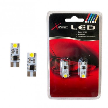 Λάμπες Led T10 PW1S 12volt White 6000k X-Tec 2 Τεμάχια