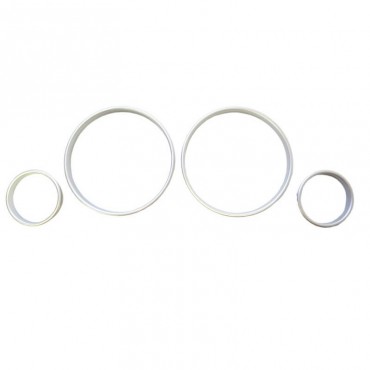 Δαχτυλίδια Καντράν Για Bmw 5 E39 95-03, 7 E38 94-02, X5 E53 99-05 Ασημί Ματ