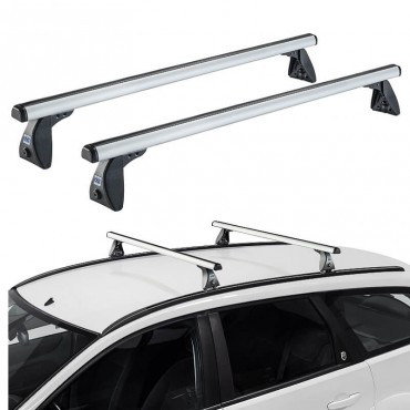Μπάρες Οροφής Αλουμινίου CRUZ 924-026 Optima Alu S-128cm Ασημί 2 Τεμάχια
