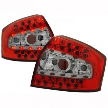Πισινά Φανάρια Set Για Audi A4 B6 00-04 Led Κόκκινο/Crystal LH Group