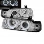 Μπροστινά Φανάρια Set Για Bmw 3 E36 90-99 Coupe / Cabrio ccfl Angel Eyes Χρωμίου H3/H1 Eagle Eyes