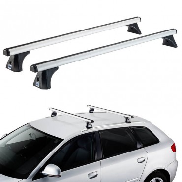 Μπάρες Οροφής Αλουμινίου CRUZ 924-765 Oplus AX-128cm Ασημί 2 Τεμάχια