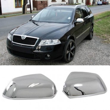 Καπάκια Καθρεφτών Για VW Polo 9N3 05-09 / Skoda Octavia 1Z 04-09 Χρωμίου 2 Τεμάχια