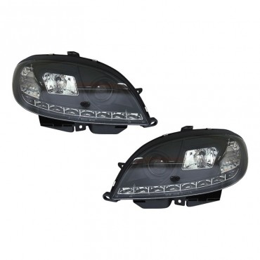 Μπροστινά Φανάρια Set Για Citroen Saxo 00-04 DRL Μαύρα H1/H1 Sonar