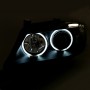 Μπροστινά Φανάρια Set Για Bmw 3 E90 / E91 05-08 ccfl Angel Eyes Μαύρα H7/H1 Με Μοτέρ Eagle Eyes