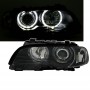 Μπροστινά Φανάρια Set Για Bmw 3 E46 Coupe / Cabrio 99-03 Angel Eyes Μαύρα H7/H7 Με Μοτέρ Eagle Eyes