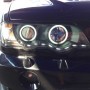 Μπροστινά Φανάρια Set Για Bmw X5 E53 99-03 CCFL Angel Eyes & DRL Μαύρα Xenon D2S/H1 Eagle Eyes