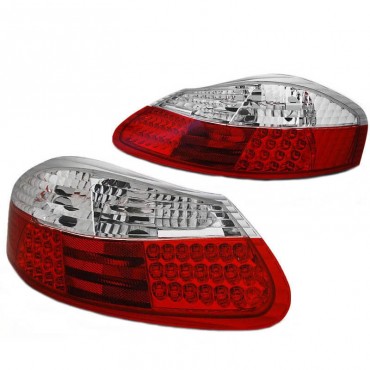 Πισινά Φανάρια Set Για Porsche Boxster 986 96-04 Led Κόκκινο/Crystal Depo