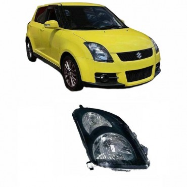 Φανάρι Μπροστινό Δεξί Για Suzuki Swift 05-10 Μαύρο H4 Depo