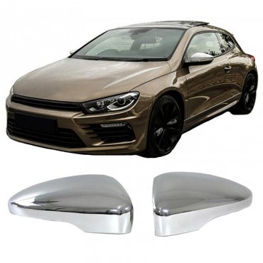 Καπάκια Καθρεφτών Για VW Scirocco 08-17, Eos 06-15, Passat CC 08-12, Jetta 10-14 Χρωμίου 2 Τεμάχια