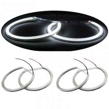 Angel Eyes LED Kit Για Bmw 3 E46 99-05 2x131mm & 2x146mm Λευκά 528 Smd Led AKAE03 5 Τεμάχια