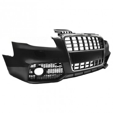 Μπροστινός Προφυλακτήρας Για Audi A4 B7 04-08 RS / S Look Με Χρώμιο Μάσκα (Με Κάθετες Γραμμές)
