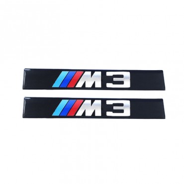 Αυτοκόλλητο Σήμα Bmw M3 11x1.5 cm Με Επικάλυψη Σμάλτου 2 Τεμάχια