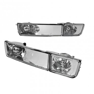 Μπροστινά Φλας Για Vw Golf 3 91-98 / Vento 92-98 Με Προβολάκι Χρώμιο 4 Τεμάχια KaTuning