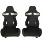 Καθίσματα Bucket GT-Sport Ύφασμα Μαύρο Ζευγάρι 2 Τεμαχίων