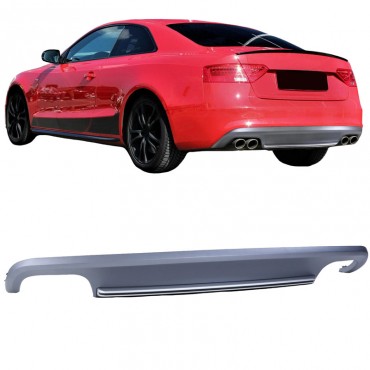 Diffuser Πίσω Προφυλακτήρα Για Audi A5 8T,8F 11-17 Coupe S5 Look Από Abs Πλαστικό 1 Τεμάχιο Oem