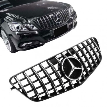 Μάσκα Για Mercedes-Benz E-Class W212 09-13 GT Amg Panamericana Look Μαύρο/Χρώμιο 1 Τεμάχιο