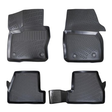 Πατάκια Σκαφάκια 3D Από Λάστιχο TPE Για Ford Focus ΙΙΙΙ 2018+ Rizline 4 Τεμάχια Μαύρα
