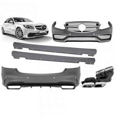 Body Kit Για Mercedes-Benz E-Class W212 13-16 Facelift Amg Look Με Μάσκα &  Μπούκες