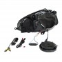 Μπροστινά Φανάρια Set Για Vw Golf V (5) 03-08 DRL Μαύρα H7/H1 Με Μοτέρ Eagle Eyes