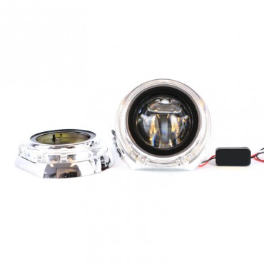 Καπάκια Για Προτζέκτορες 2.5" IRIS Με Led Angel Eyes Χρώμιο Retrofitlab 2 Τεμάχια