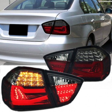 Πισινά Φανάρια Set Για Bmw 3 E90 05-08 Led Bar Κόκκινο/Φιμέ JunYan