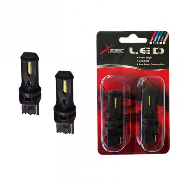 Λάμπες Led T20 W21/5W / 7443 W3X16Q  Διπολικές 12 Smd 12volt Λευκές X-Tec 2 Τεμάχια