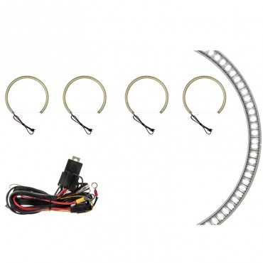 Angel Eyes LED Kit Για Bmw 3 E46 99-05 Xenon / E36 / E38 / E39 4x131mm Λευκά 5 Τεμάχια