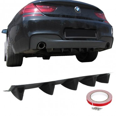 Diffuser Πίσω Προφυλακτήρα Universal Με 5 Πτερύγια Μαύρο Από Abs Πλαστικό 1 Τεμάχιο