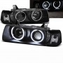 Μπροστινά Φανάρια Set Για Bmw 3 E36 90-99 Sedan / Compact / Touring ccfl Angel Eyes Μαύρα H3/H1 Eagle Eyes