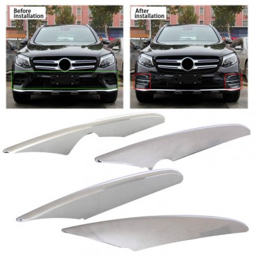 Τριμ Προφυλακτήρα Εμπρός Χρωμίου Για Mercedes-Benz GLC-Class X253/C253 15+ Σετ 4 Τεμαχίων