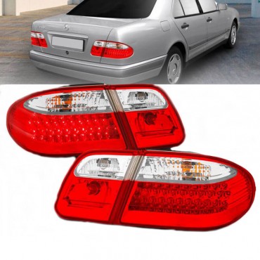 Πισινά Φανάρια Set Για Mercedes-Benz E-Class W210 95-02 Led Κόκκινο/Crystal Eagle Eyes