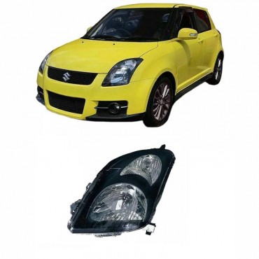 Φανάρι Μπροστινό Αριστερό Για Suzuki Swift 05-10 Μαύρο H4 Depo